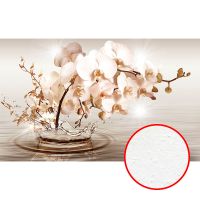 Фреска Ortograf 3D 6717 Фактура бархат FX Флизелин (4,4*2,7) Серый/Бежевый, Цветы/Абстракция арт-6717 (бархат FX) — фото 1, Фрески