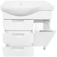 Товар: Тумба под раковину Style Line Жасмин 82 R с бельевой корзиной Белая арт-ЛС-00000527 - фото 2 Тумба под раковину Style Line Жасмин 82 R с бельевой корзиной Белая арт-ЛС-00000527 — фото 2, Тумбы под раковину