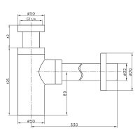 Сифон для раковины Frap Хром арт-F82 — фото 2, Сифоны для раковины