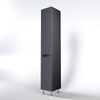 Шкаф пенал Style Line Марелла 30 Люкс Plus с бельевой корзиной Серый матовый антискрейтч арт-СС-00002420 — фото 3, Пеналы для ванной комнаты