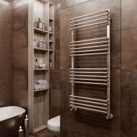 Водяной полотенцесушитель Terminus Арт П13 500х800 Хром, нижнее подключение, G 1/2" ВР, с комплектом вентилей арт-4670078513373 — фото 3, Водяные полотенцесушители