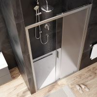 Душевая дверь AM.PM Gem 120 профиль Хром матовый стекло матовое-прозрачное арт-W90G-120-1-195MM — фото 3, Раздвижные душевые двери