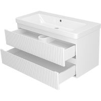 Тумба с раковиной Brevita Victory 105 подвесная Белая матовая арт-УТ000015996 — фото 3, Тумбы с раковиной