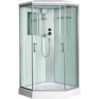 Душевая кабина WeltWasser WW500 Nesse 902 90x90 профиль Хром стекло прозрачное арт-10000003280 — фото 1, Душевые кабины