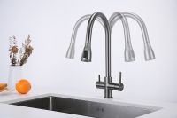 Смеситель для кухни Paulmark Lange Вороненая сталь арт-La214212-GM — фото 5, Смесители для кухни