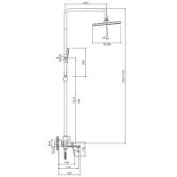 Душевая система Splenka Черная матовая арт-S04.24.06 — фото 3, Душевые стойки