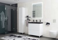 Тумба под раковину Corozo Юрма 80 Z2 Белая арт-SD-00001625 — фото 5, Тумбы под раковину