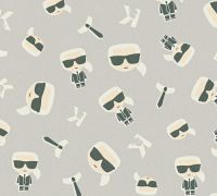 Обои AS Creation Karl Lagerfeld Винил на флизелине (0,53*10,05) Бежевый/Серый, Надписи арт-37843-3 — фото 3, Обои для стен