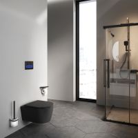 Унитаз AM.PM Func FlashClean подвесной Черный матовый с сиденьем Микролифт арт-C8F1700MBSC — фото 14, Подвесные унитазы