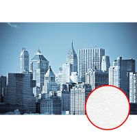 Фреска Ortograf Небоскребы 30806 Фактура бархат FX Флизелин (4*2,7) Голубой, Город арт-30806 (бархат FX) — фото 1, Фрески