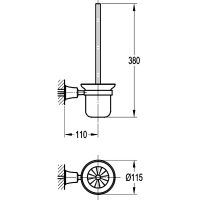 Ершик для унитаза Swedbe Terracotta Art Терракота арт-2546 — фото 2, Ершики для унитаза
