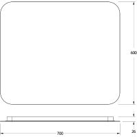 Зеркало Defesto Opti 70x60 с подсветкой 23W-4500К/Сенсорный выключатель/Нейтральный белый свет арт-DF 2806SH — фото 3, Зеркала в ванную комнату