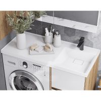 Тумба под раковину Aquaton Лондри 105 Дуб Сантана без фасада арт-1A267001LH0C0 — фото 8, Тумбы под раковину