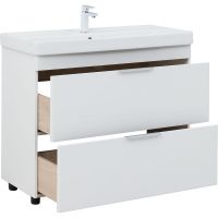 Тумба под раковину Aquanet Ирис new 100 Белый глянец арт-339257 — фото 5, Тумбы под раковину