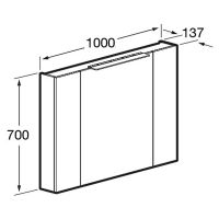 Товар: Зеркальный шкаф Roca Oleta 100 с подсветкой Капучино арт-A857648515 - фото 4 Зеркальный шкаф Roca Oleta 100 с подсветкой Капучино арт-A857648515 — фото 4, Зеркальные шкафы в ванную