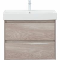 Тумба с раковиной Aquanet Nova Lite 75 подвесная Орех светлый арт-305242 — фото 2, Тумбы с раковиной