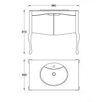 Товар: Тумба под раковину Veedi Rustika 95 Белая Черная арт-RST800T-CR - фото 6 Тумба под раковину Veedi Rustika 95 Белая Черная арт-RST800T-CR — фото 6, Тумбы под раковину