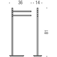 Напольная стойка Colombo Design Square Хром арт-B9901.CR — фото 2, Стойки - набор держателей