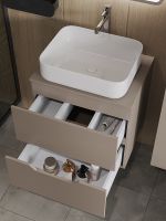 Тумба с раковиной Orange Line 60 подвесная Латте матовый арт-Li-60TuLMDF+B05-500W — фото 4, Тумбы с раковиной