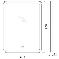 Зеркало BelBagno с подсветкой с подогревом с сенсорным выключателем арт-SPC-MAR-600-800-LED-TCH-WARM — фото 9, Зеркала в ванную комнату