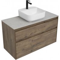 Тумба под раковину Aquanet Nova Lite 100 подвесная Дуб рустикальный арт-249521 — фото 4, Тумбы под раковину