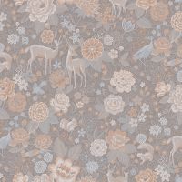 Обои LOYMINA British Style Forest Винил на флизелине (1*10,05) Серый/Бежевый, Цветы/Животные арт-BRIT3 002/1 — фото 1, Обои для стен