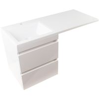 Тумба под раковину Style Line Даллас Люкс Plus 120 подвесная Белая арт-СС-00002351 — фото 2, Тумбы под раковину