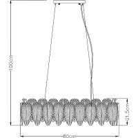 Люстра Artelamp Evie Белая Золото матовое арт-A4152SP-8SG — фото 5, Люстры