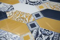 Керамический декор Kerama Marazzi Алмаш синий глянцевый HGD\A512\35000 14х34 см арт-HGD\A512\35000 — фото 4, Керамическая плитка