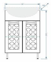 Тумба под раковину Stella Polar Ванда 60 Белая арт-SP-00000201 — фото 5, Тумбы под раковину