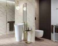 Керамическая плитка Ceramika Paradyz Serene Bianco Struktura Rekt настенная 25х75 см арт-54142 — фото 2, Керамическая плитка