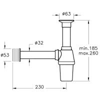 Сифон для раковины Vitra Syphon Белый арт-A45109 — фото 2, Сифоны для раковины