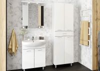 Шкаф пенал Onika Модерн 60.10 Белый арт-406002 — фото 3, Пеналы для ванной комнаты