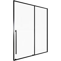 Душевая дверь Allen Brau Fantasy 160 профиль Черный матовый стекло прозрачное арт-3.11010.31 — фото 2, Раздвижные душевые двери