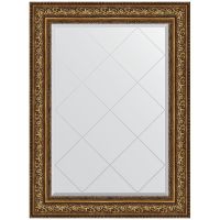Зеркало Evoform Exclusive-G 108х80 с гравировкой в багетной раме - Виньетка состаренная бронза 109 мм арт-BY 4212 — фото 1, Зеркала в ванную комнату