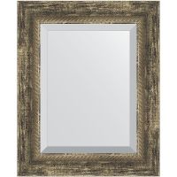 Зеркало Evoform Exclusive 53х43 с фацетом в багетной раме - Старое дерево с плетением 70 мм арт-BY 3356 — фото 1, Зеркала в ванную комнату