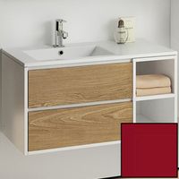 Тумба с раковиной SanVit Мэри-4 90 L в цвете Ral подвесная Красный глянец арт-kmery904 — фото 1, Тумбы с раковиной