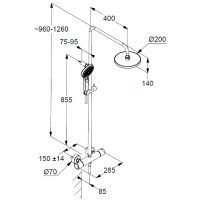 Товар: Душевая система Kludi Dive Dual Shower System с термостатом Хром арт-6907905-00 - фото 6 Душевая система Kludi Dive Dual Shower System с термостатом Хром арт-6907905-00 — фото 6, Душевые стойки