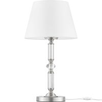 Настольная лампа Maytoni Neoclassic Riverside Белая Хром Прозрачная арт-MOD018TL-01CH — фото 1, Настольные лампы