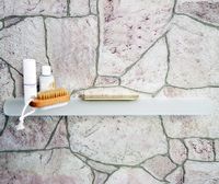 Стеклянная полка WasserKRAFT Aisch Золото матовое арт-K-5924 — фото 2, Полки для ванной и душа