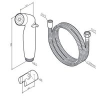 Гигиенический душ AM.PM Черный матовый арт-F0202022 — фото 8, Гигиенические души