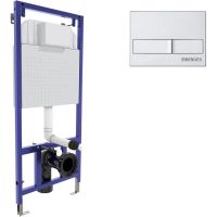 Инсталляция Berges Novum для унитаза с клавишей смыва Хром матовый арт-040212 — фото 1, Инсталляции для унитазов