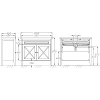 Товар: Тумба под раковину Opadiris Палермо 100 Светлый орех арт-00-00006723 - фото 8 Тумба под раковину Opadiris Палермо 100 Светлый орех арт-00-00006723 — фото 8, Тумбы под раковину