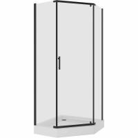 Душевой уголок Niagara Nova 100х100 NG-6834-08 BLACK профиль Черный стекло прозрачное арт-68340811BLACK — фото 1, Душевые уголки трапеция