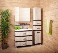 Тумба под раковину Бриклаер Техас 70 Дуб кантри Венге арт-4627125412905 — фото 4, Тумбы под раковину