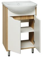 Тумба под раковину Runo Эко 60 Белая Лиственница арт-00000001144 — фото 4, Тумбы под раковину