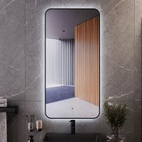 Зеркало Bond Loft 60x120 с подсветкой Черное глянцевое с бесконтактным выключателем арт-M35ZE-60120 — фото 1, Зеркала в ванную комнату