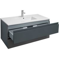 Тумба под раковину Jacob Delafon Madeleine 100 подвесная Серая матовая арт-EB1318-J54 — фото 4, Тумбы под раковину