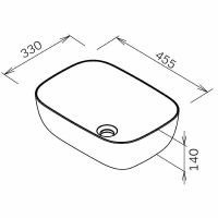 Раковина-чаша AM.PM Func 46 Черная матовая арт-M8FWCC10450BM — фото 5, Раковины накладные