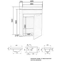 Тумба с раковиной Orange Мини 40 R подвесная Белая арт-Mini-40TUW+Ra — фото 7, Тумбы с раковиной